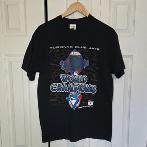 Vintage 1993 MLB Toronto Blue Jays Black World Champions Tee